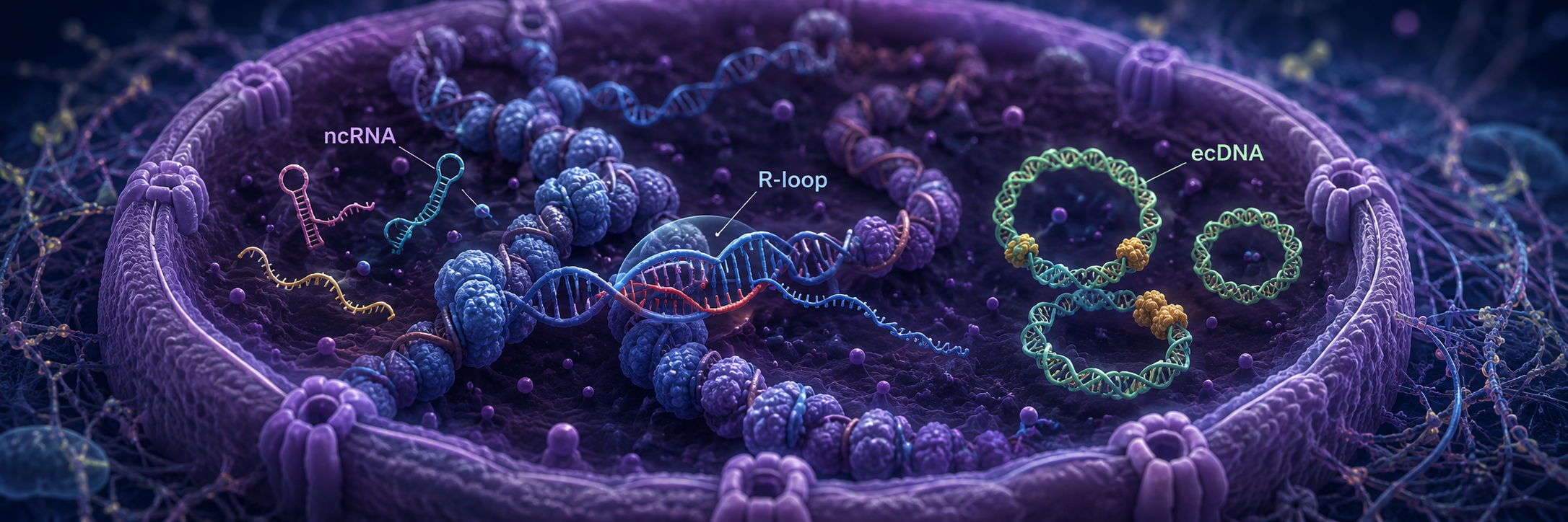 ncRNA, R-loop, and ecDNA within the nucleus